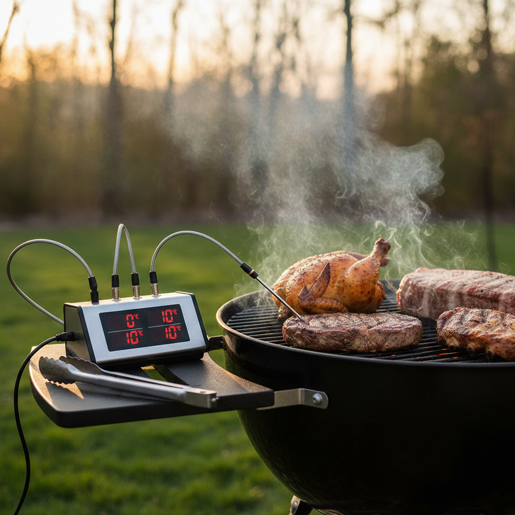 Wireless Meat Thermometer BBQ Grilling Guide You Only Need Once: Better Cooking, Not Constant Guessing