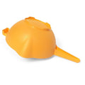 Colander with Hanging Handle, 2 Quart Orange Plastic