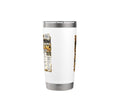 Stainless Steel Tumbler 20 oz with Leak Proof Lid, Vintage Newspaper Design