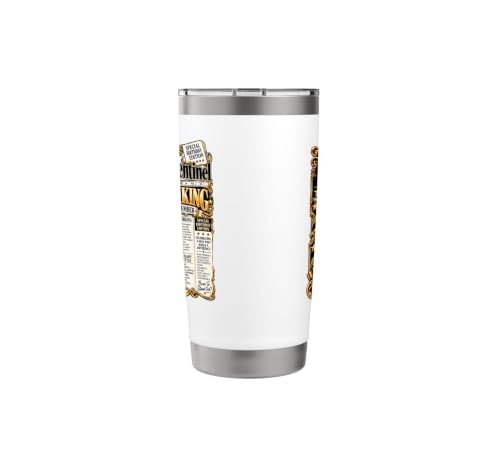 Stainless Steel Tumbler 20 oz with Leak Proof Lid, Vintage Newspaper Design