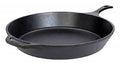 15-Inch Cast Iron Skillet with Clear Tempered Glass Lid, Black