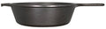 Cast Iron Deep Skillet, 3-Liter Black Pan with Assist Handle