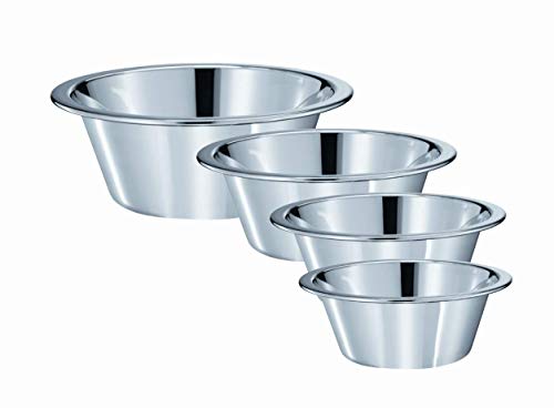 Conical Mixing Bowl, 31 cm Stainless Steel with Flat Base