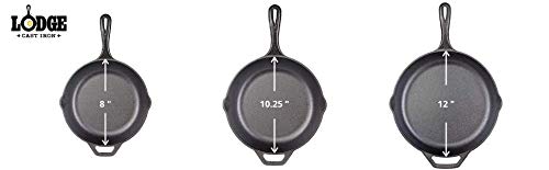 Seasoned Cast Iron Skillet with Hot - 12 inch Frying Pan with Silicone Hot Handle Holder (Black) - view 4