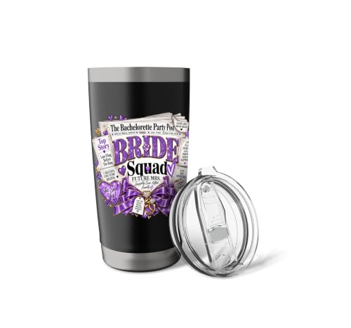 Bride Squad Wedding Crew Newspaper Front Page Girls' Trip Stainless Steel Insulated Tumbler - view 5