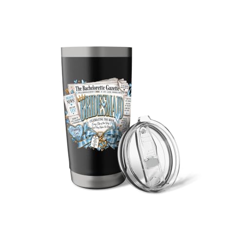 Bachelorette Squad Wedding Newspaper Front Page Girls' Trip Stainless Steel Insulated Tumbler - view 5