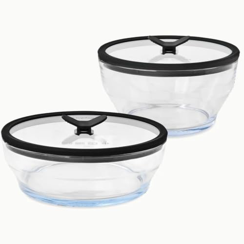 4-Pc Microwave Cookware Set (Clear Black Sesame)