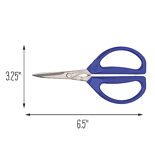 Multi-Purpose Kitchen Shears with Stainless Steel Blades, Blue, Ambidextrous