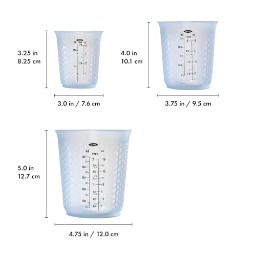 Good Grips 3 Piece Squeeze & Pour Silicone Measuring Cup Set - view 6