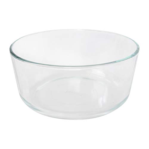 Glass Bowls, 7-Cup Round Tempered Glass, Clear, 2-Pack