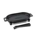Cast Iron Griddle Pan, Rectangular 12 x 6 in with Removable Handle