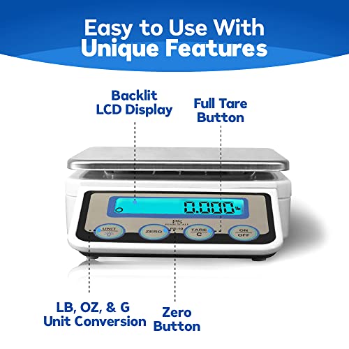 Digital Kitchen Scale, 11 lb Capacity, Removable Stainless Steel Platter