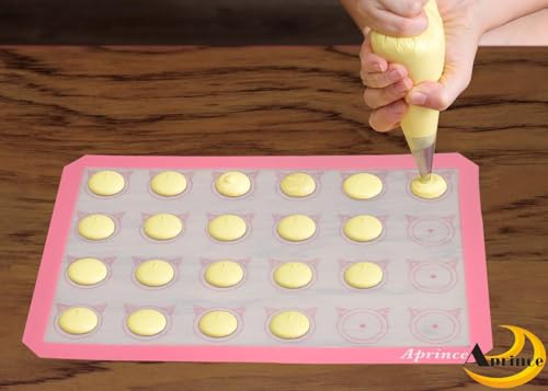 Nonstick Silicone Baking Mats 2 Pack, Pink 16.5 x 11.8 Inch