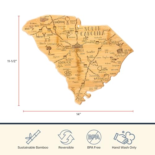 Destination South Carolina State Shaped Cutting Board - view 4