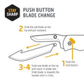 Fillet Knife Replacement Blades, 5-Inch Stainless Steel, 6-Pack with Case