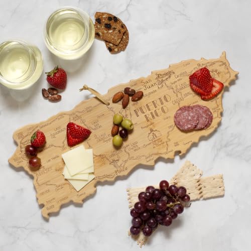 Destination Puerto Rico Cutting Board with Engraved Map Art - view 5