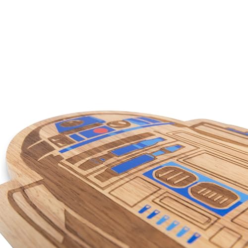 Star Wars R2 D2 16 Inch Cutting Board, Wooden Serving and Charcuterie Board, Kitchen Prep Board with Food Safe Design and Wall Display Feature for Fans, (Parawood) - view 5