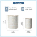 Ceramic Utensil Holder Set, 2 Pieces, Textured Glossy Finish