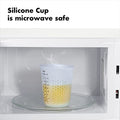 Silicone Measuring Cup Set, 3 Piece with 1/2, 1 and 2 Cup Sizes, White