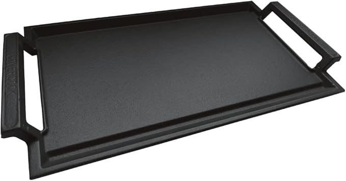 Griddles Cast Iron Flat Pan, Gray, 16.7 x 9.1 Inch