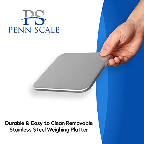 PS-10 Digital Kitchen Portion Scale - 11lb Electric Kitchen Scale with 0.002lb Readability - Removable Platter & LCD Display - Lb, Oz, G Unit Conversion (AC & Battery Powered) - view 5