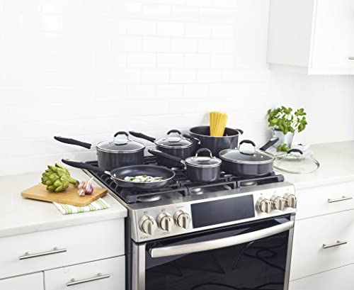 11-Piece Set Advantage Nonstick Cookware, Black & 622-20 Chef's Classic 8-Inch Open Skillet Nonstick-Hard-Anodized - view 4