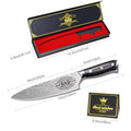 8-Inch Forged Chef's Knife with Wood Handle, High Carbon Steel Blade