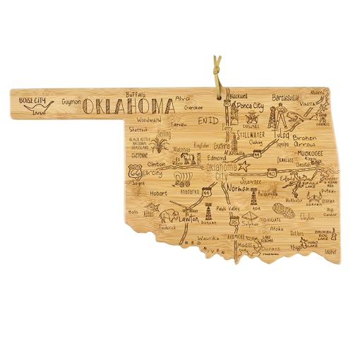 Destination Oklahoma State Shaped Cutting Board