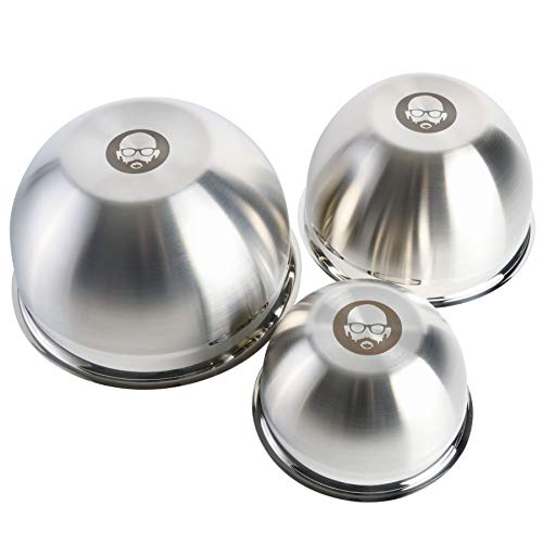 Stainless Steel Nesting Mixing Bowls, 3 Pieces in 1.5, 3 and 5 Quart Sizes