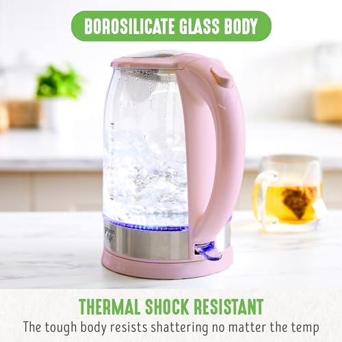 1.7 Liter Electric Glass Kettle, Pink - view 5