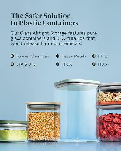 2.5 qt Glass Airtight Food Storage Containers with Lids - view 6