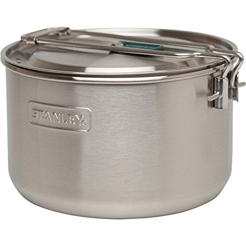 Stainless Steel Outdoor Cook Set with 1.58 Quart Pot and Nesting Bowls