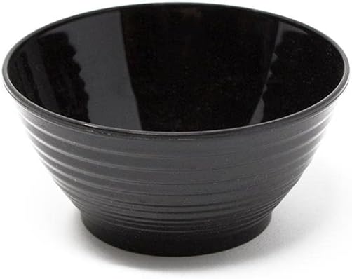 Mini Bowls, Black Plastic, 600 Count, BPA-Free PET