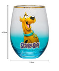 Stemless Wine Tumbler, 20 oz Glass, Lidless Scooby Doo Design