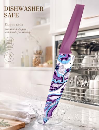 Paisley Pattern Knife Set with Cover - view 3