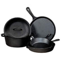 5-Piece Cast Iron Cookware Set with Griddle, Skillets and Dutch Oven