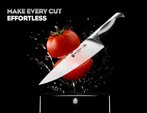 Kitchen Knife Set, 15-Piece with Wooden Block and Sharpener
