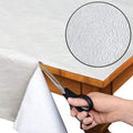 Home Bargains Plus Quilted Heavy Duty Table Pad Protector with Flannel Backing, Cut to Fit, Heat Resistant, Wipe Clean, Protects Table from Spills and Scratches, White, 52” x 90” Rectangle