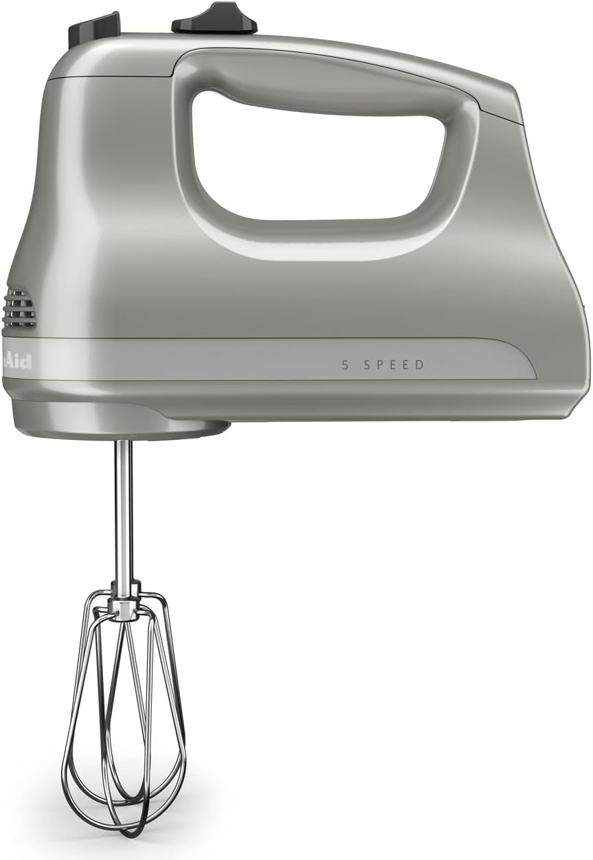 Hand Mixer with 5 Speeds, Lockable Swivel Cord and Turbo Beaters