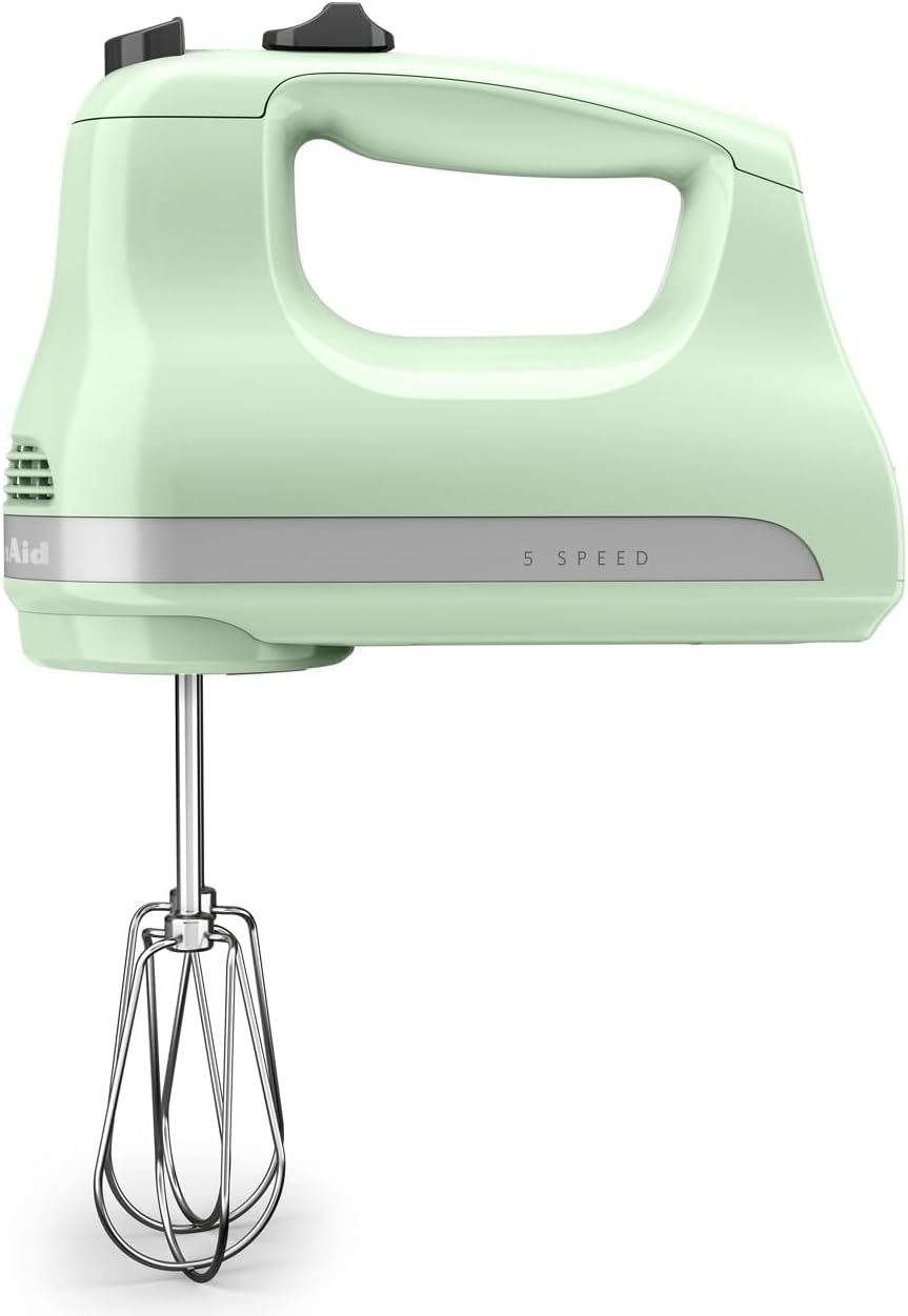 Hand Mixer with 5 Speeds, Turbo Beaters and Lockable Swivel Cord