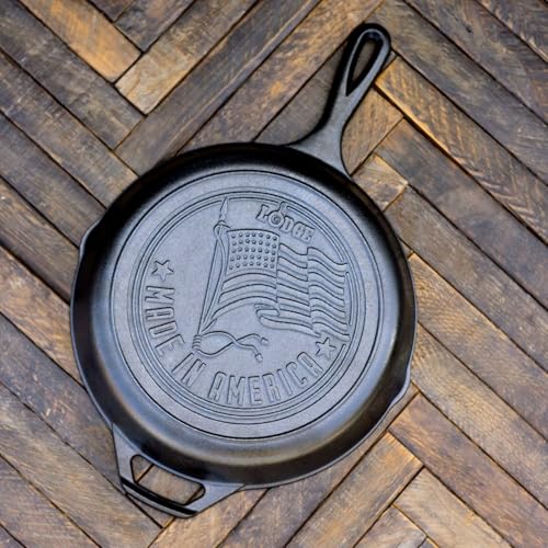 Cast Iron Skillet with American Flag Design, 10.25 Inches - view 3
