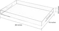Serving Tray, Clear Acrylic Rectangular, 20 x 14 Inch