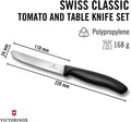 Knife Set, 6-Piece Serrated Tomato Knives, Black Stainless Steel