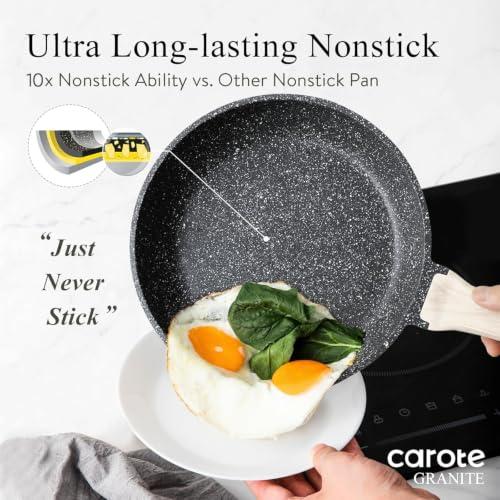 Nonstick Frying Pan, 8 Inch Classic Granite Skillet - view 3