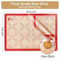 Silicone Baking Mats 2-Pack, 11.6 x 16.5 Inch, 0.7mm Non-Stick