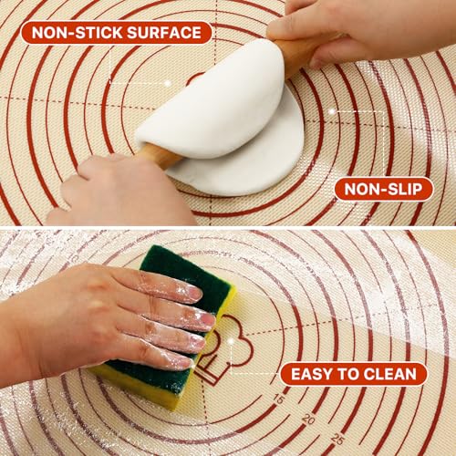 26"x16" Extra Thick Silicone Baking Mat for Pastry and Bread - view 4