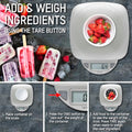Digital Kitchen Scale with Tempered Glass Platform, 11 lb Capacity