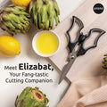 Bat-Shaped Kitchen Scissors, Stainless Steel Shears with Brushed Finish