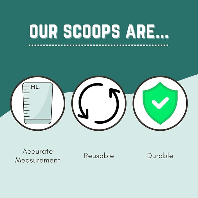 9 mL (9 CC) Long Handle Scoop for Measuring Coffee, Pet Food, Grains, Protein, Spices and Other Dry Goods (Pack of 100)