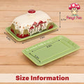 Butter Dish with Lid, Mushroom Shape Ceramic, 8 x 4 Inches